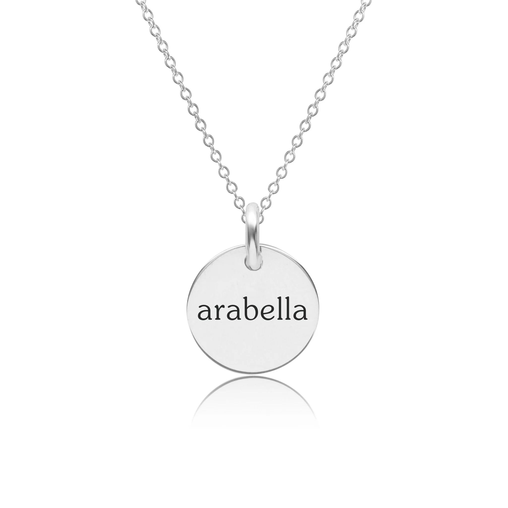 Sterling Silver Circle Necklace | Tiny Tags