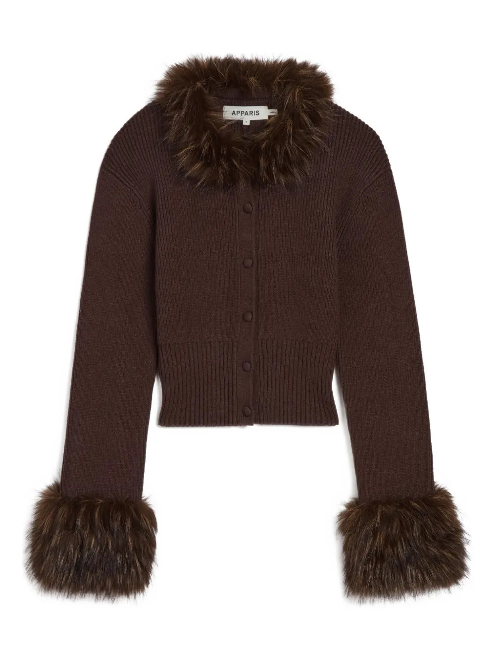 Apparis Rosa Cardigan | Brown | FARFETCH | Farfetch Global