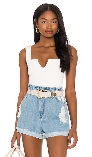 Arlo Bodysuit in Bone Stretch | Revolve Clothing (Global)