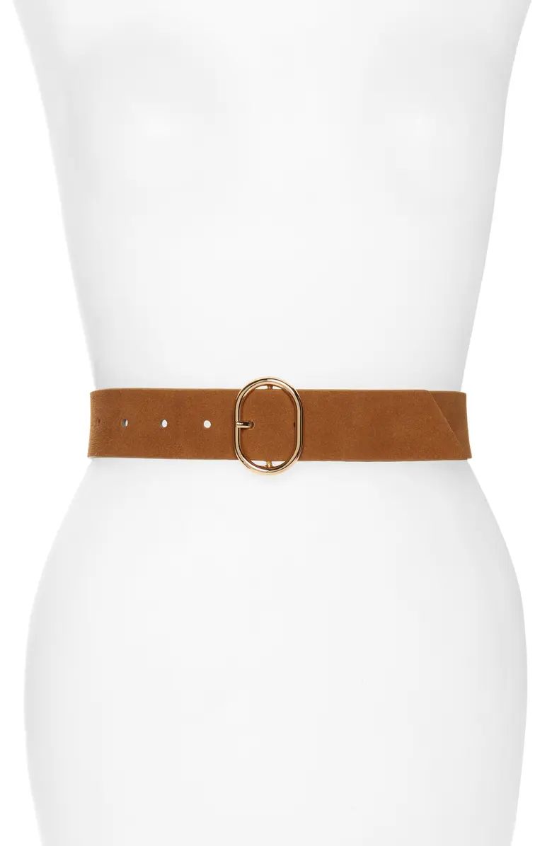 Oval Buckle Leather Belt | Nordstrom