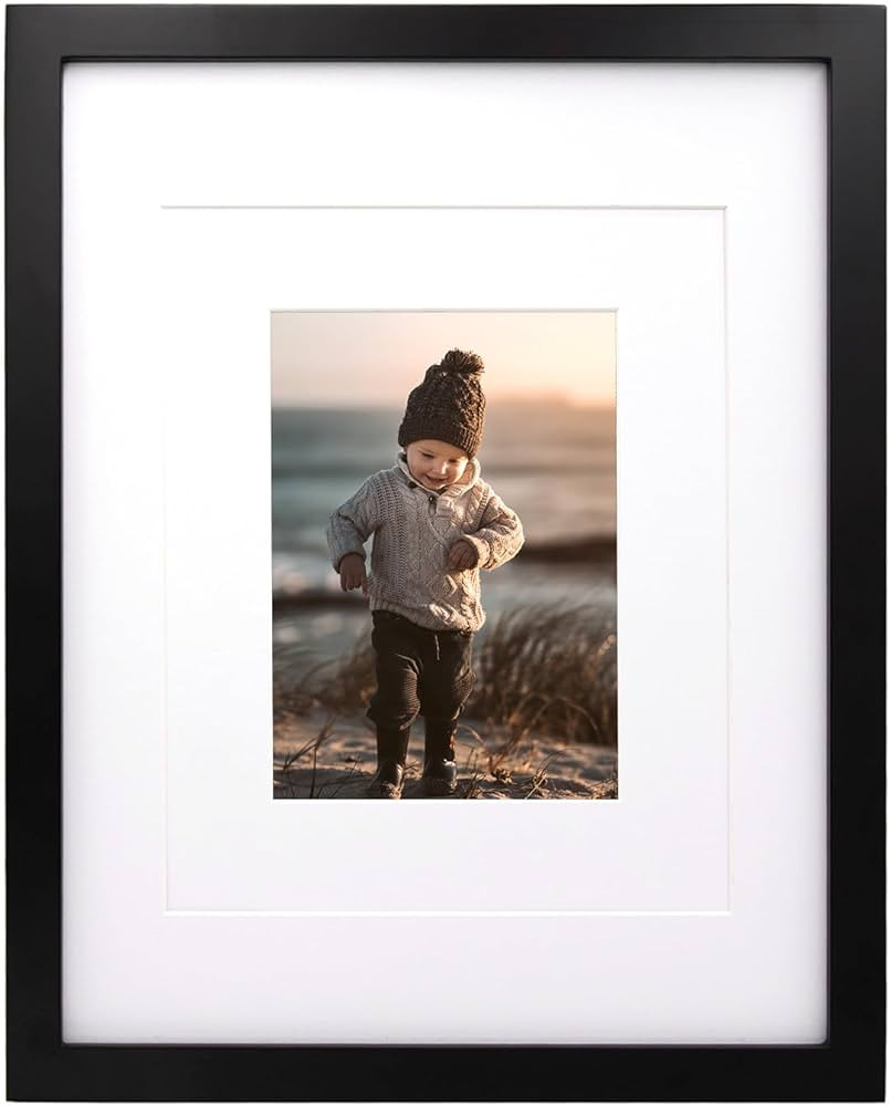 KINLINK 11x14 Picture Frame Black, Wood frame with Acrylic Plexiglass for Picture 5x7/8x10 with M... | Amazon (US)