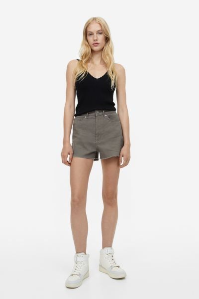High Waist Twill Shorts | H&M (US + CA)