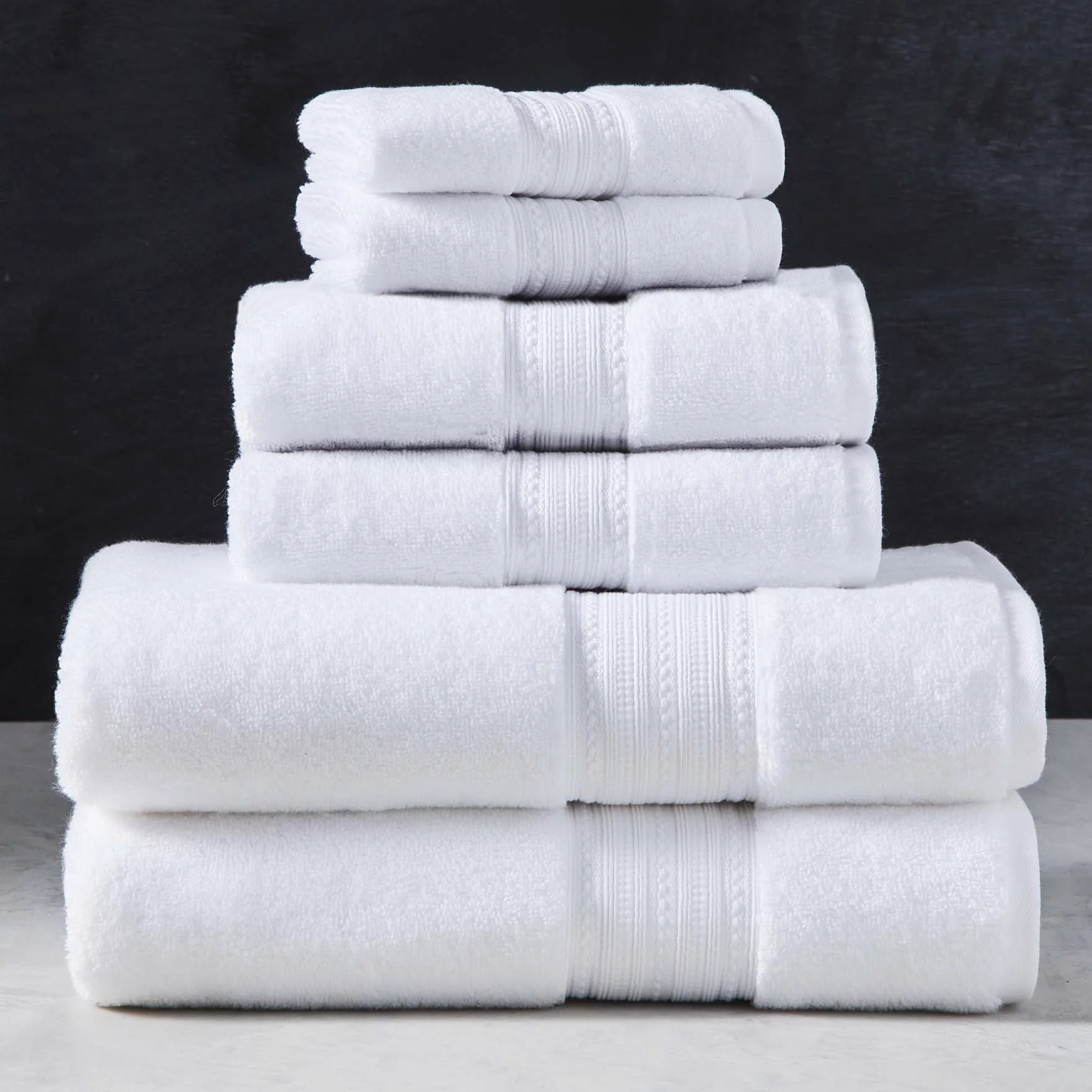 Better Homes & Gardens Signature Soft Solid Cotton 6 Piece Bath Towel Set,Arctic White | Walmart (US)