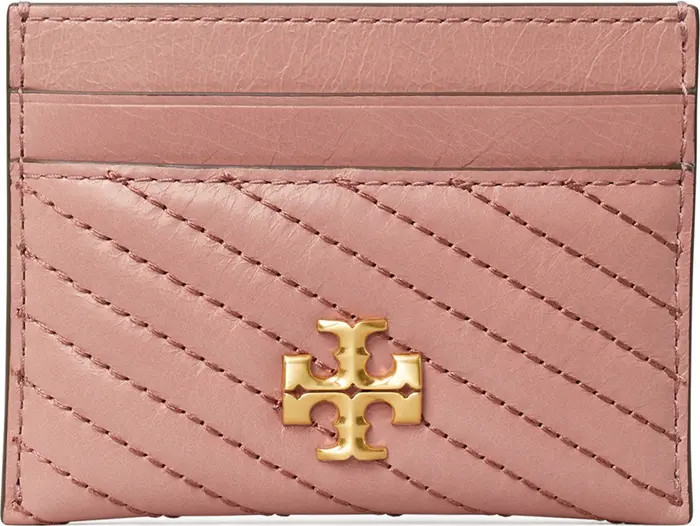 Kira Moto Quilted Leather Card Case | Nordstrom