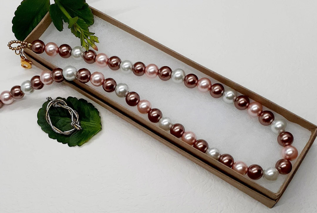 The Classics With A Twist Multicolored Crystal Pearl Necklace Princess and Choker Length for Wedd... | Etsy (US)