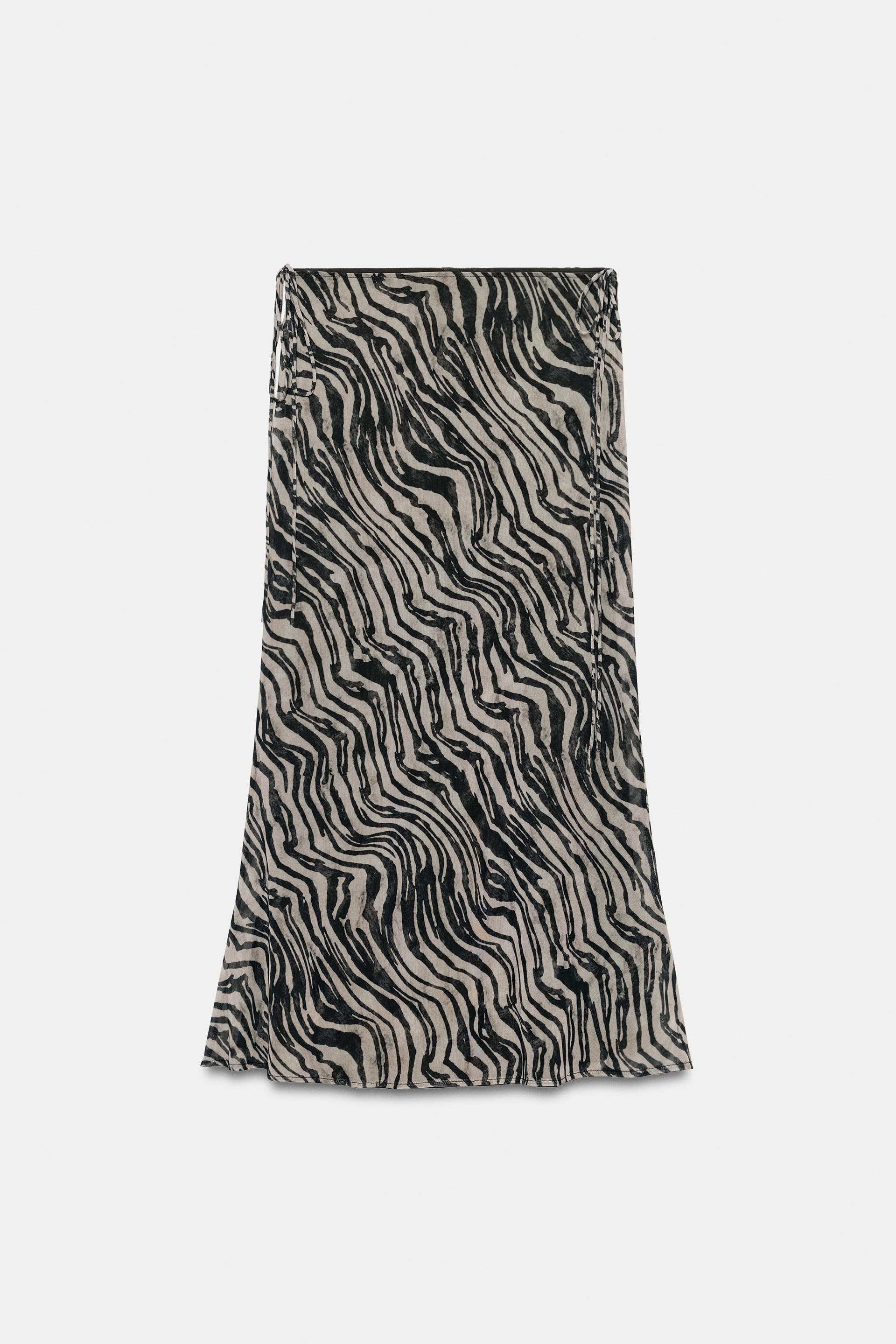 Zara - Soft Studded Skirt - Women - Brown Marl - Women | Zara US