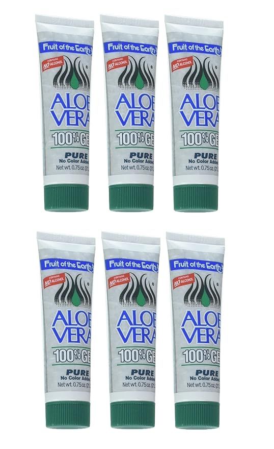 Fruit of the Earth Aloe Vera Gel Tube 0.75 Oz Travel Size (Pack of 6) | Amazon (US)