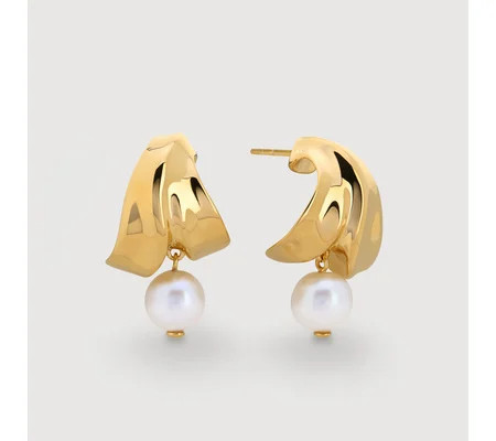 Nomade Pearl Small Earrings | Monica Vinader (Global)