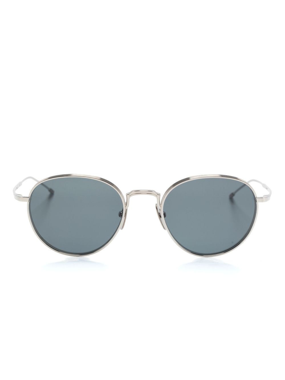 Thom Browne Eyewear round-frame sunglasses - Silver | Farfetch Global