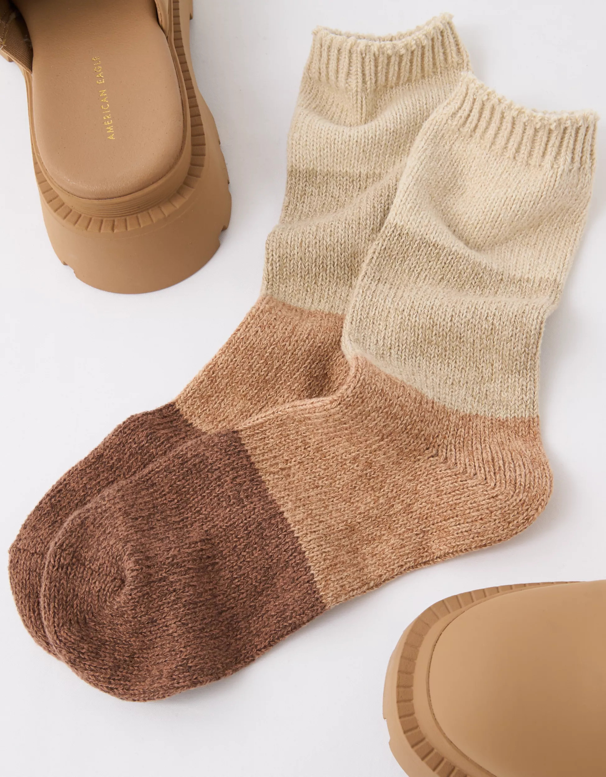 AE Colorblock Crew Sock | American Eagle Outfitters (US & CA)