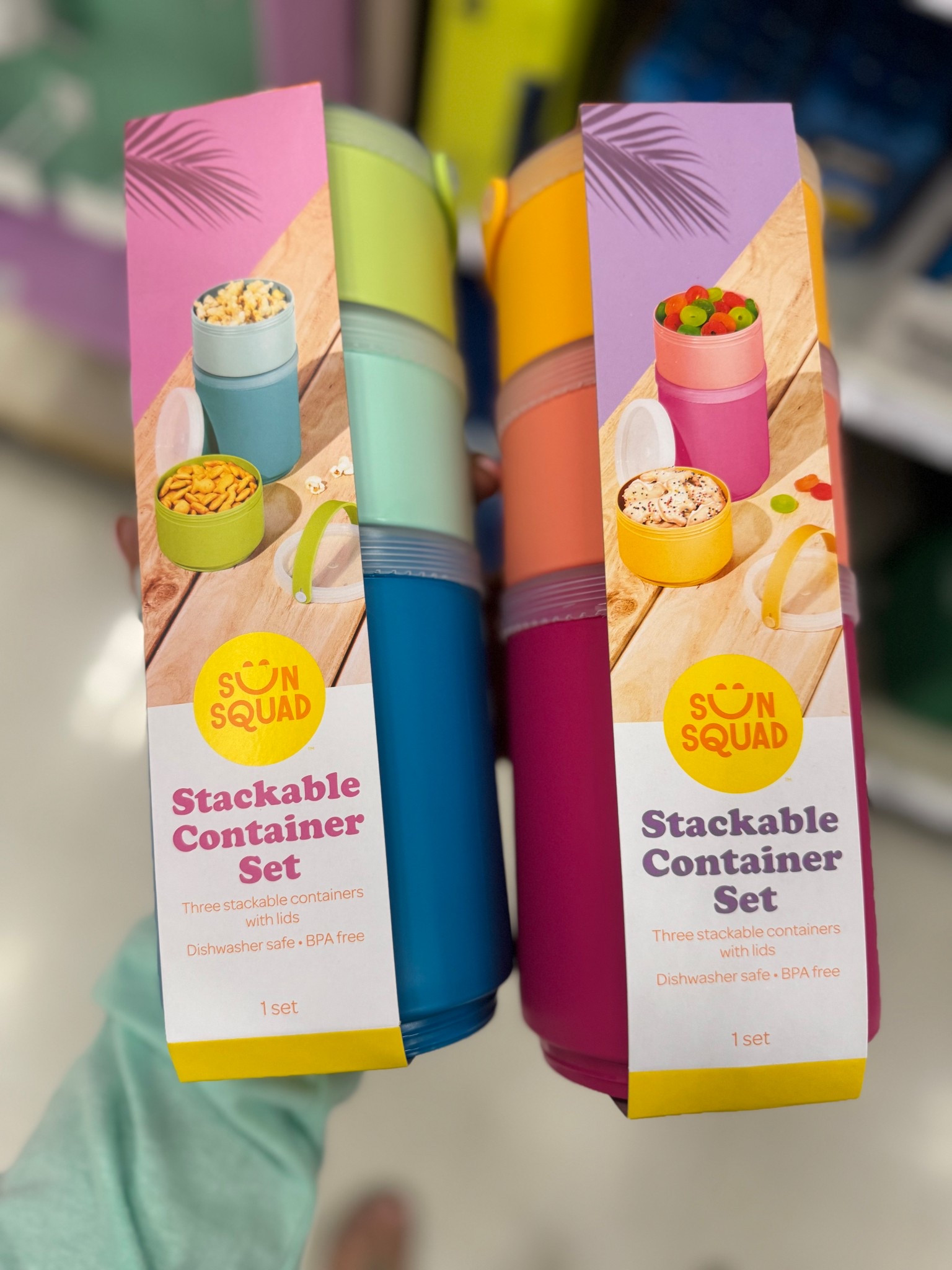 Snacks on the go for the kids and I are a MUST! I love these stackable containers and these are so spacious for everyone.  