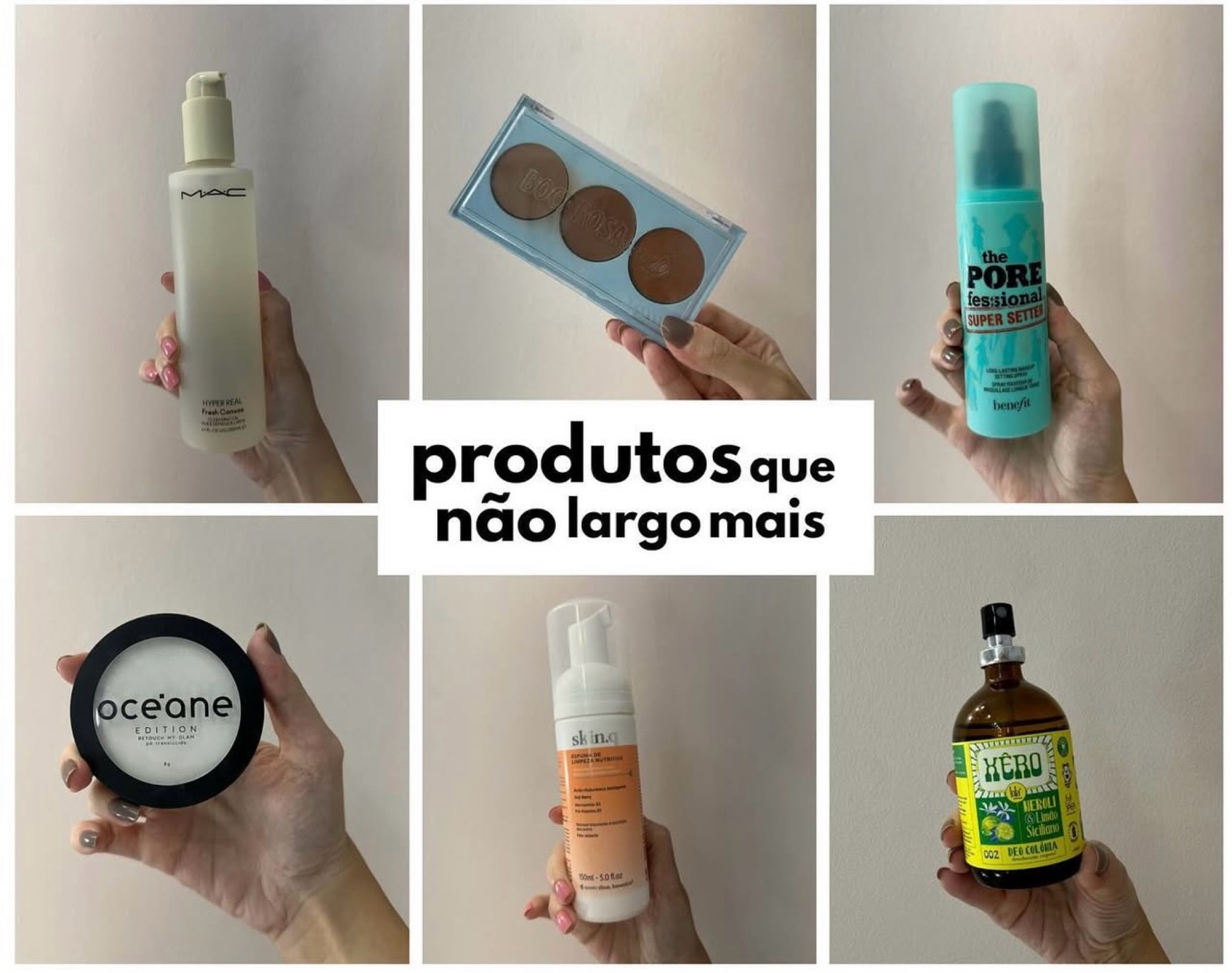 Esses são alguns dos meus queridinhos que uso e não largo por nada! #ltkbrasil #cleansingoil #paletadecontorno #porefessional #potranslucido