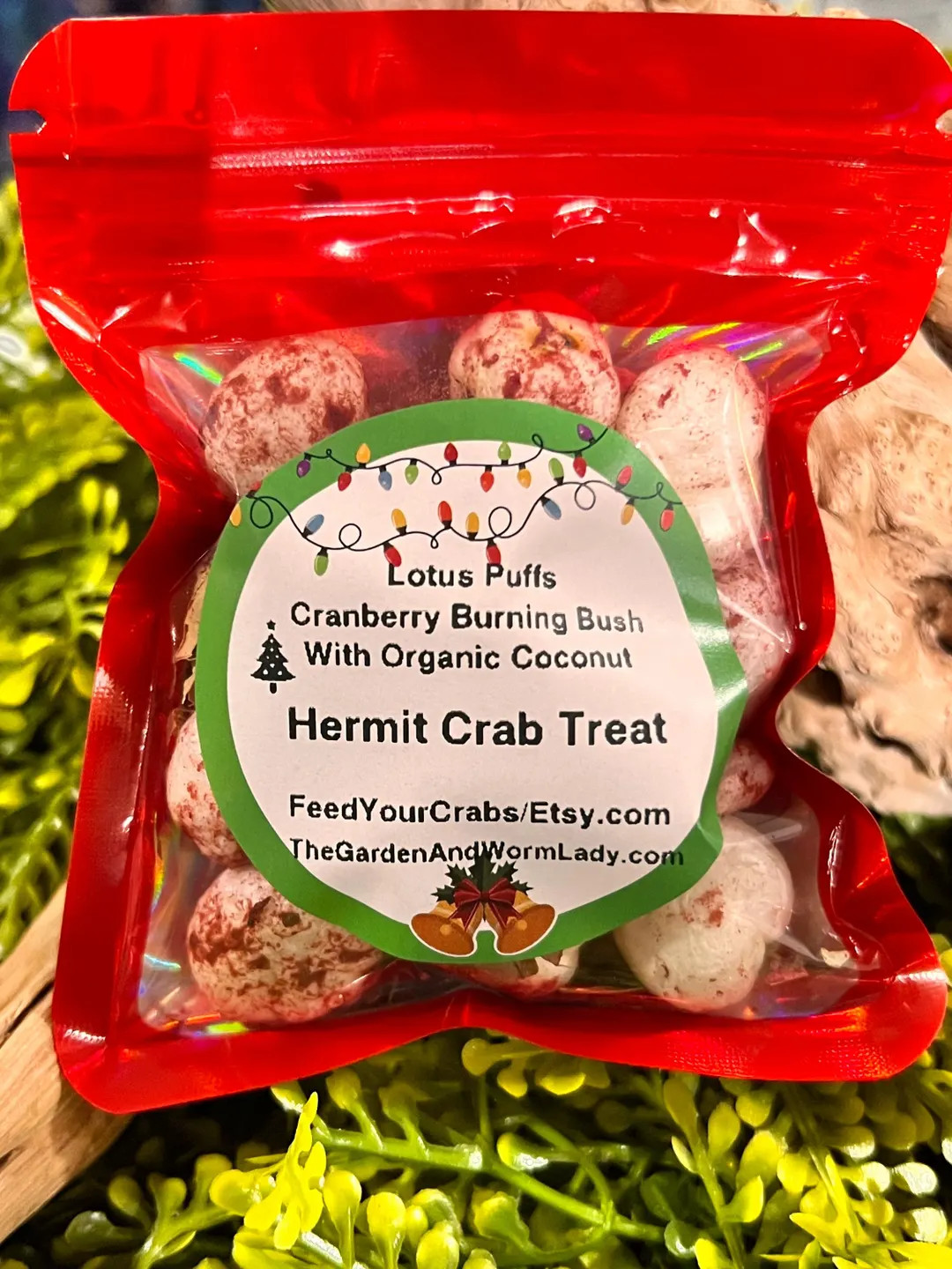 Lotus Puffs Cranberry and Burning Bush for Hermit Crabs,. A Hermit Crab Favorite - Etsy | Etsy (US)