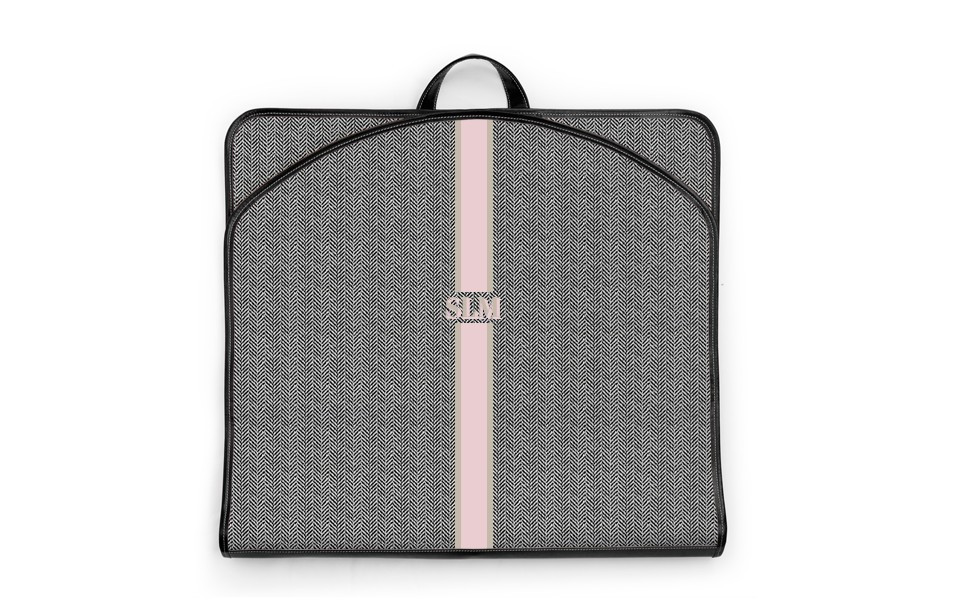 Gatwick Garment Bag - Monogram Stripe | Barrington Gifts