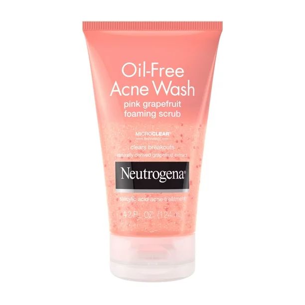 Neutrogena Oil-Free Acne Wash Pink Grapefruit Facial Scrub, 4.2 fl oz | Walmart (US)