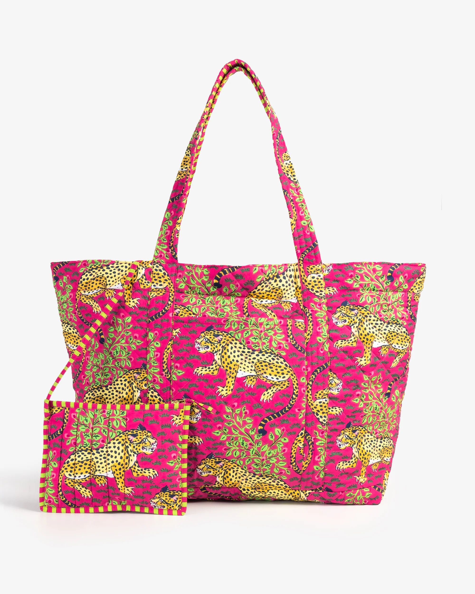 Bagheera - Weekend Bag with Pouch - Hot Pink | Printfresh
