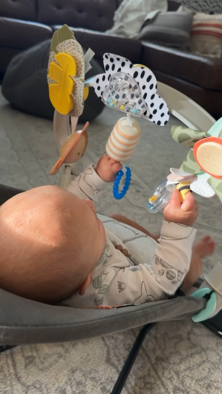 Our little man is loving this activity bar! It's great because it can attach to lots of different baby items, like the baby bjorn bouncer, a bassinet, stroller, and car seat! Has 3 different sounding rattles and colorful pieces to look and grab at! 


#LTKBaby #LTKBump #LTKFindsUnder50