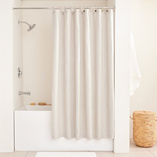 European Flax Linen Shower Curtain | West Elm (US)