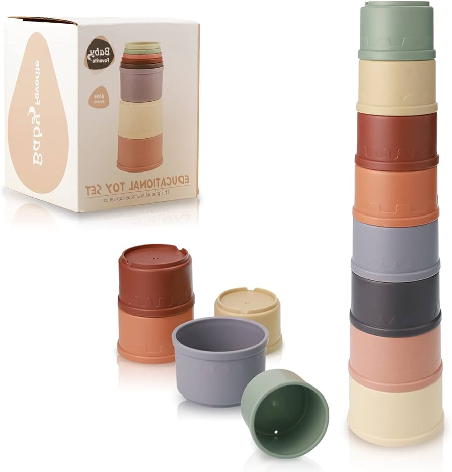 Muulaii 8 PCS Nesting Cups Toys, Fun Educational Stack Up Cups Nesting Cups Baby Stacking Cups fo... | Amazon (US)