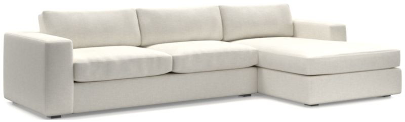 Oceanside 2-Piece Chaise Sectional Sofa + Reviews | Crate & Barrel | Crate & Barrel