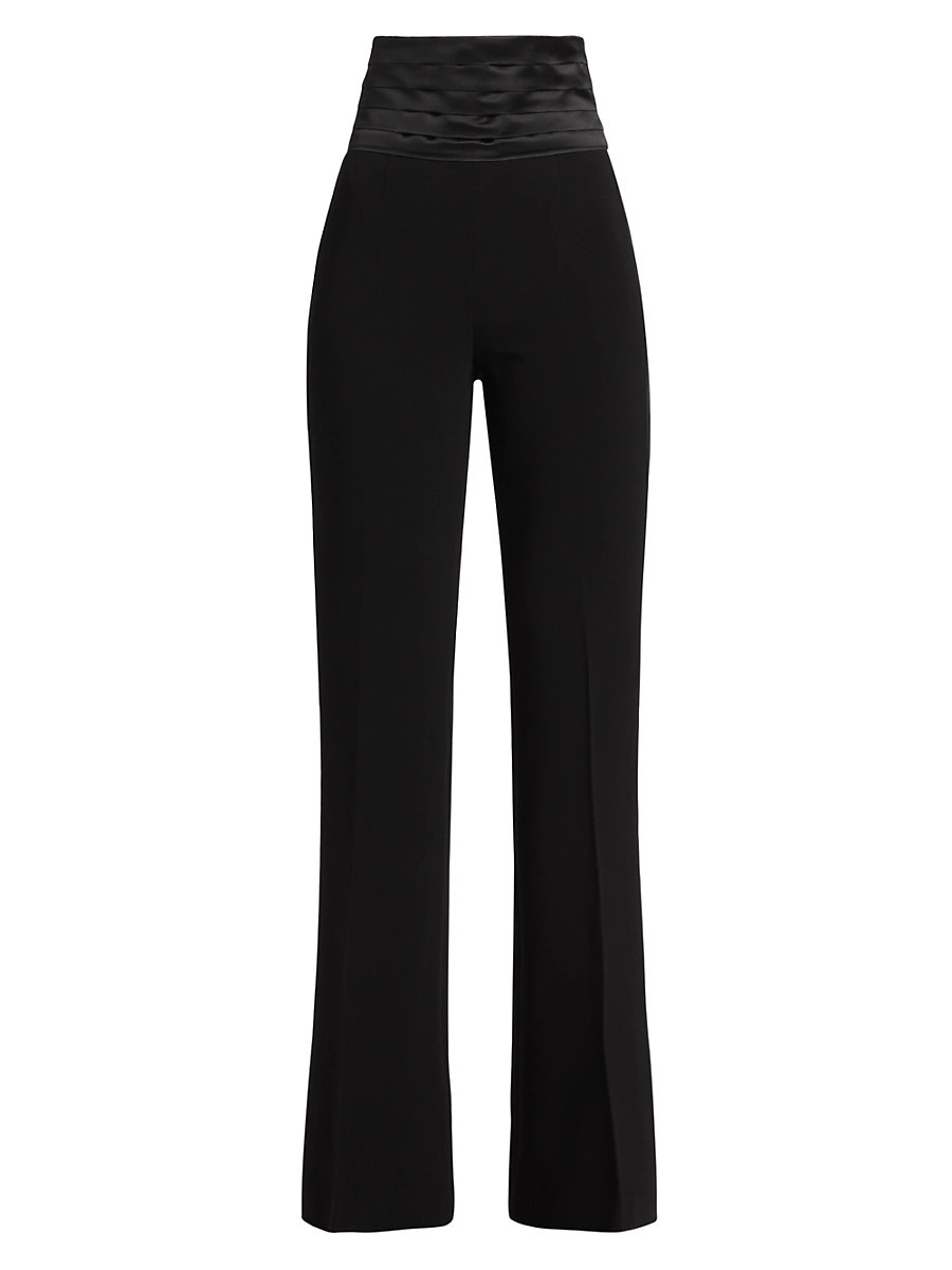 Women's Cumberbund Tuxedo Pants - Ebony - Size 4 | Saks Fifth Avenue