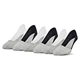 PEDS Women's Lasertrim Unseen Mid Cut Socks, 6 Pairs, Heather Gray/Black, Heather Gray/White, Shoe S | Amazon (US)