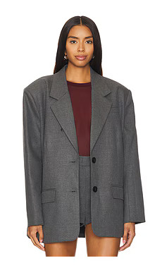 Gestuz Paula Blazer in Dark Grey Melange from Revolve.com | Revolve Clothing (Global)