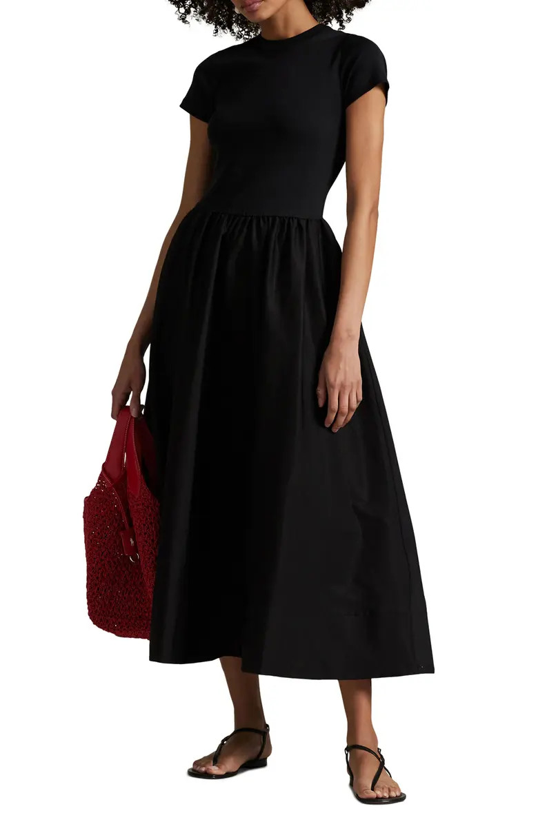 Mixed Media Cotton Dress | Nordstrom