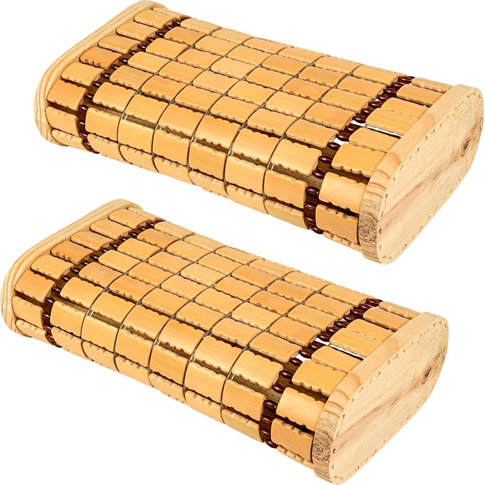 2 Pack Bamboo Headrest Pillow Natural Sauna Neck Rest Handmade Wood Pillow Chinese Style Househol... | Amazon (US)