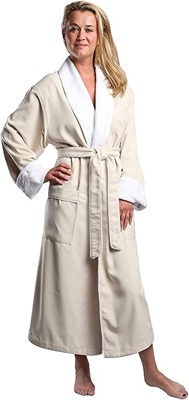 MONARCH Plush Lined Microfiber Bath Robe for Women/Men (Unisex) Luxury Spa, Hotel Robe | Amazon (US)
