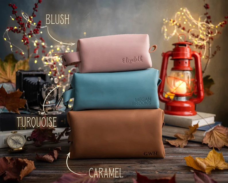 Leather toiletry bag, groomsmen gifts, anniversary gifts, dopp kit, valentines day gift, for men, pe | Etsy (US)