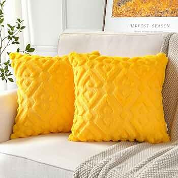 Artscope Pack of 2 Soft Plush Short Wool Velvet Decorative Fall Throw Pillow Covers Luxury Style ... | Amazon (US)