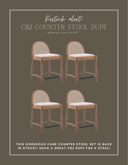 Hurry!! This gorgeous counter stool is back in stock!! 

#LTKhome #LTKstyletip #LTKsalealert