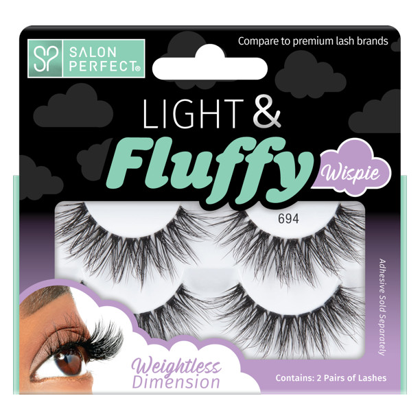 Salon Perfect Light & Fluffy Lash 694, Black, 2 Pairs | Walmart (US)