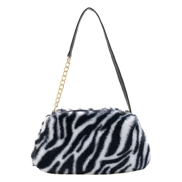 Jianama Fashion Plush Top-handle Handbags Women Animal Pattern Shoulder Bags (1) | Walmart (US)