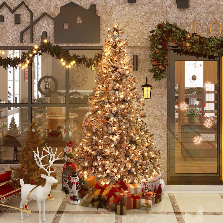 Lighted Artificial Spruce Christmas Tree | Wayfair North America