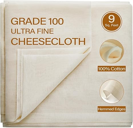 eFond Cheesecloth, 9 Square Feet Grade 100 Cheese Cloths for Straining Reusable, Washable, Lint F... | Amazon (US)