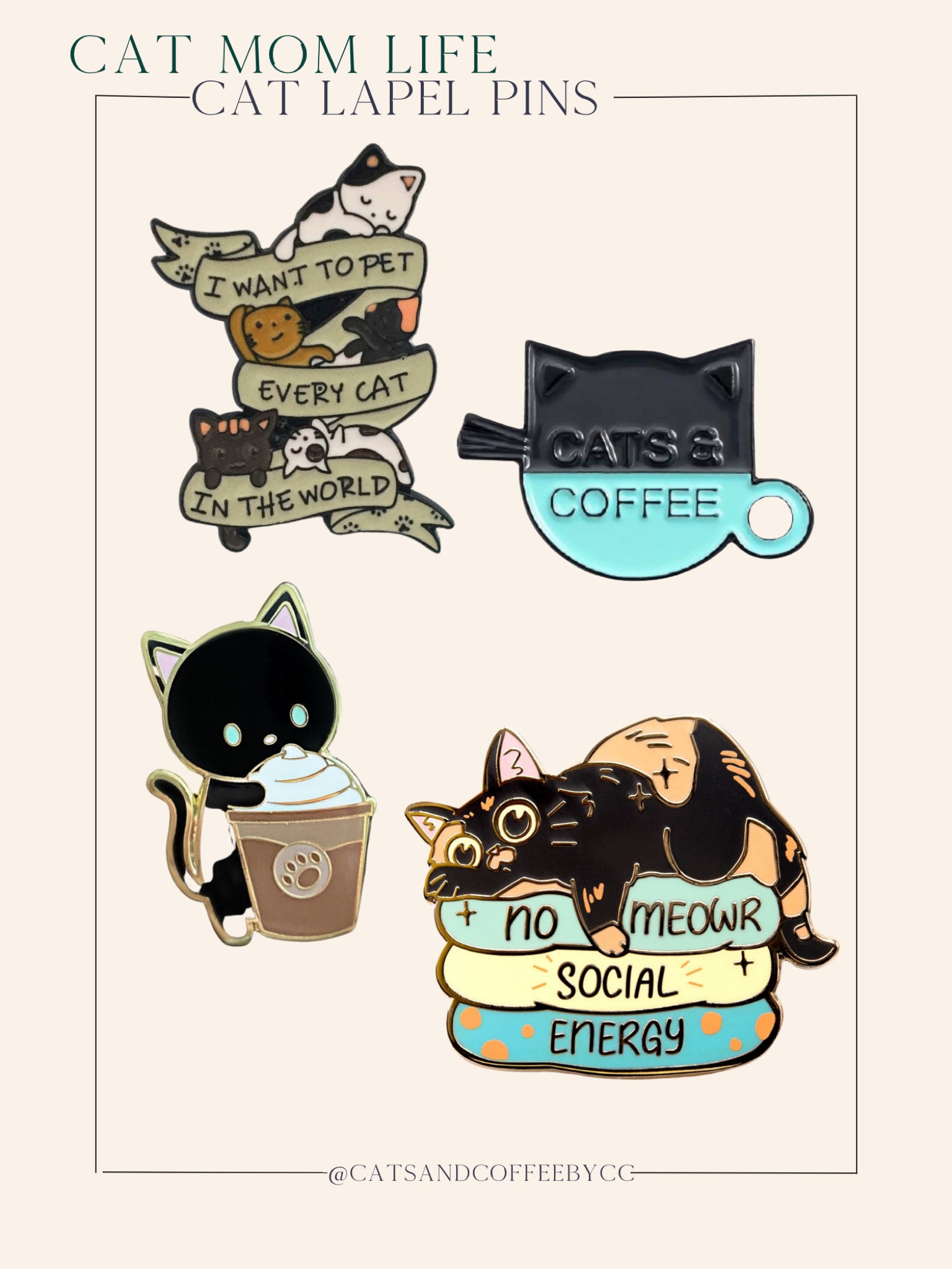 Enamel Cat Lapel Pins for Cat Lovers - See more cute enamel cat-themed pins here >> https://bit.ly/catlapelpins 


#LTKGiftGuide #LTKFind #LTKstyletip