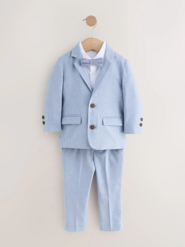 Blue Blazer Shirt Trousers and Bow Tie Set (3mths-9yrs) | Next US