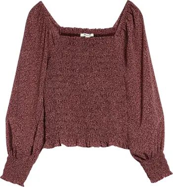 Madewell Lucie Repeat Smocked Top | Nordstrom | Nordstrom