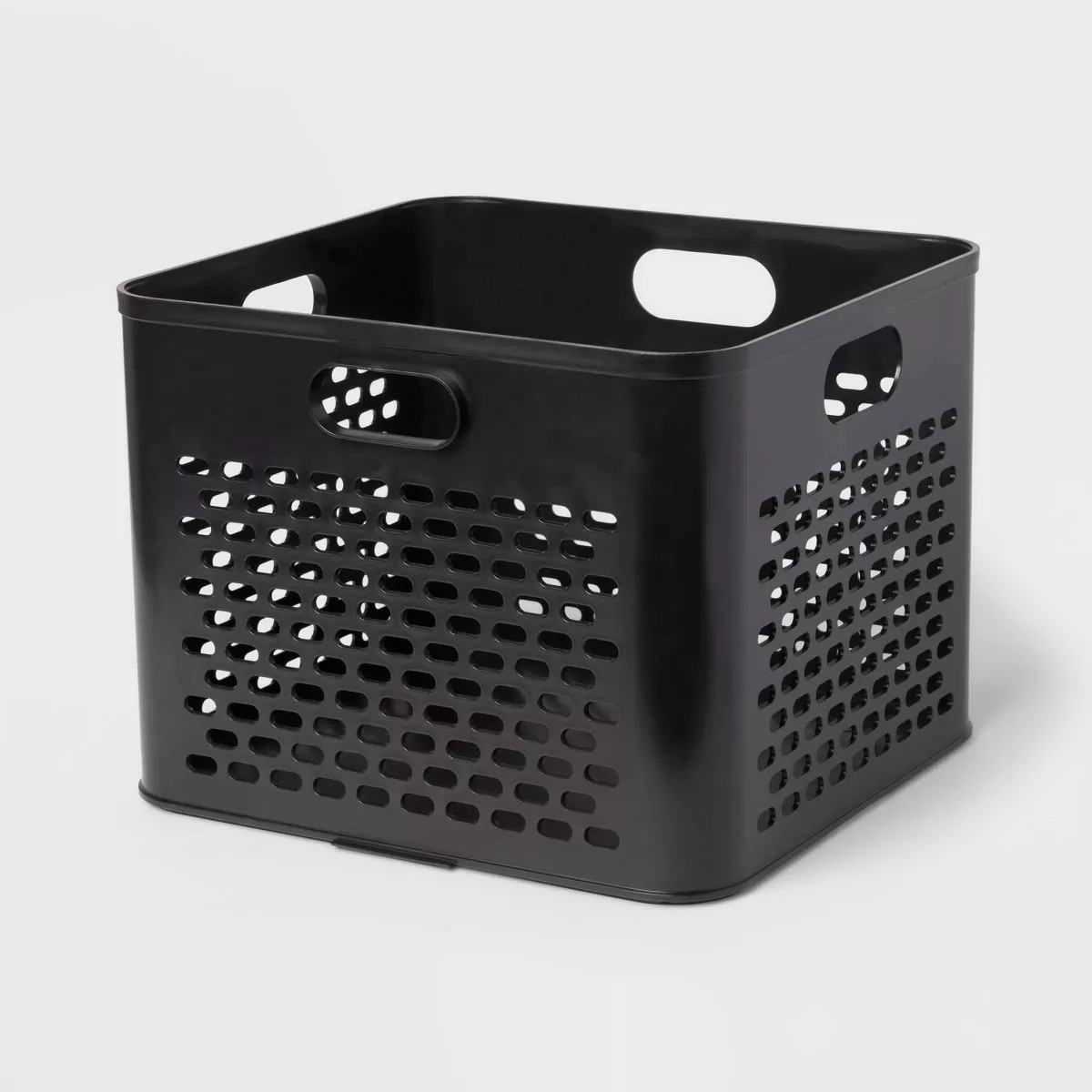 Storage Crate Black - Brightroom™: Stackable Polypropylene Utility Bin with Built-In Handles, 2... | Target