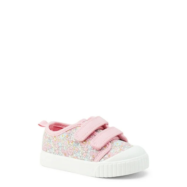 Wonder Nation Baby Girl Two Strap Bump Toe Sneakers | Walmart (US)