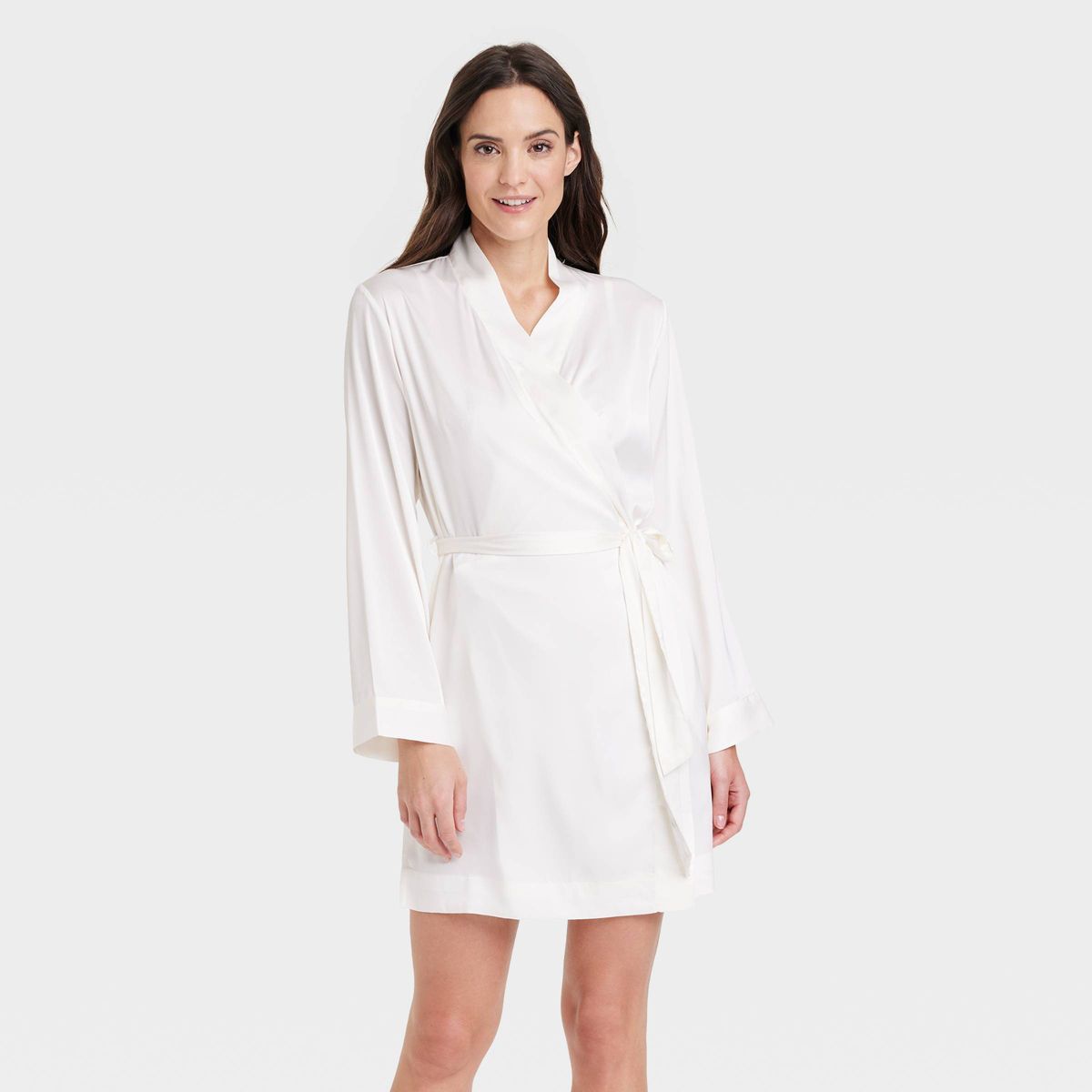 Women's Satin Robe - Stars Above™ White | Target