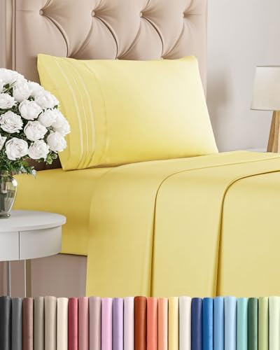 Twin Size 3 Piece Sheet Set - Comfy Breathable & Cooling Bed Sheets Set - Hotel Luxury Bedding fo... | Amazon (US)