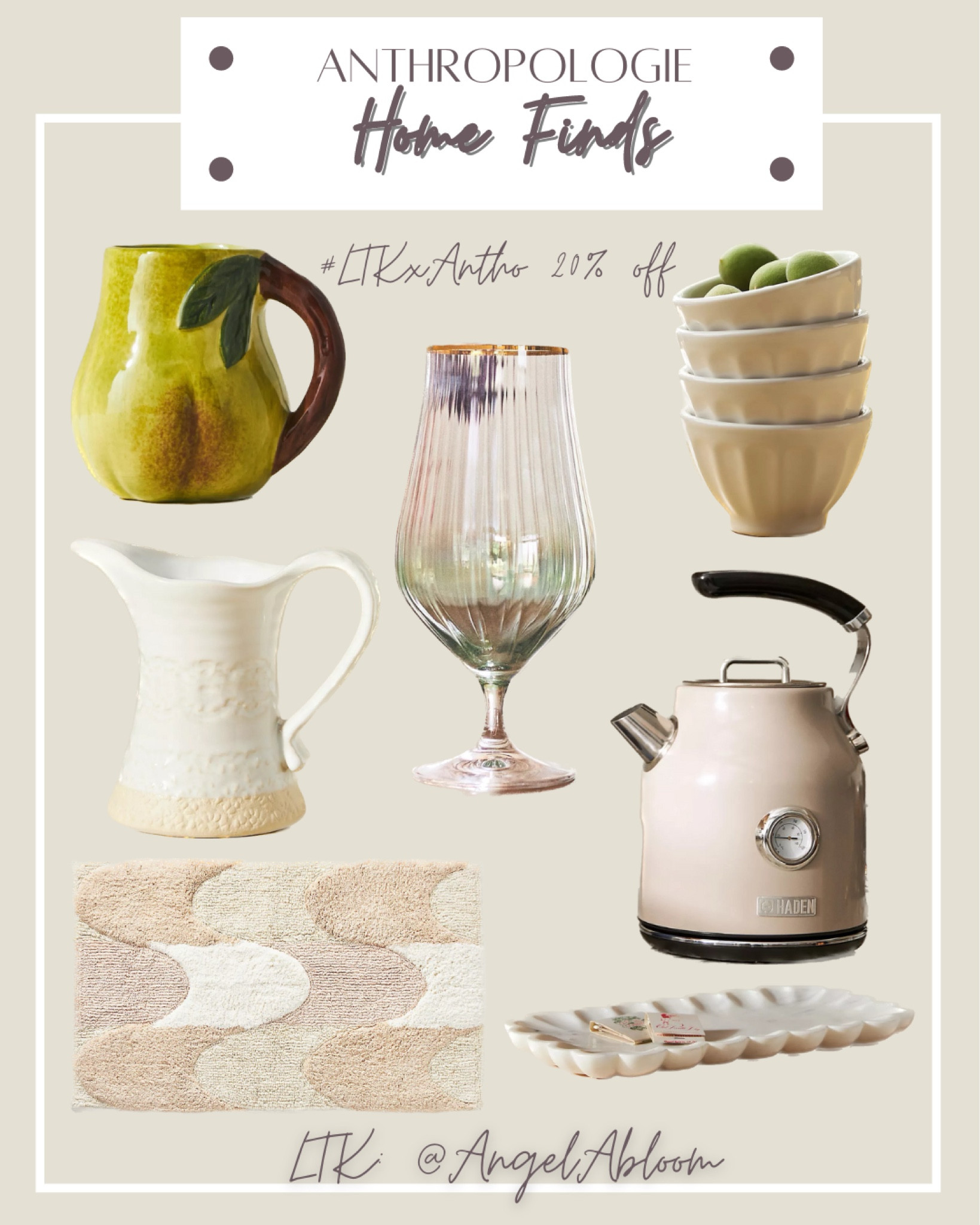 Neutral Anthropology home finds. 


#ltkxanthro #neutralhome #anthrohome #anthropologie #anthrohome #nuetraldecor #neutralkitchen #homefinds #homedecor #modernhome 

#LTKxAnthro #LTKFind #LTKhome