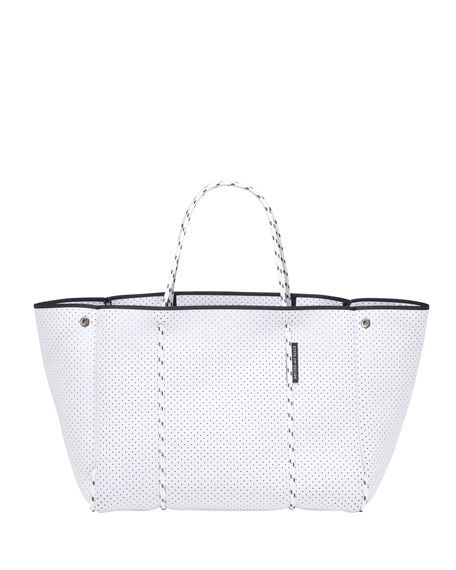 Escape Perforated Tote Bag, White | Neiman Marcus