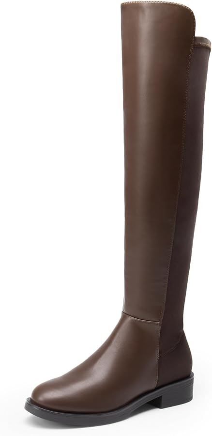 DREAM PAIRS Women's Knee High Boots Comfortable Thigh High Daily Low Flat Heel Boots Long Tall Fa... | Amazon (CA)