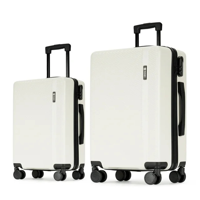 Ginza Travel 2 Piece Luggage Sets ABS Hardshell Hardside Lightweight Suitcase with Durable Spinne... | Walmart (US)