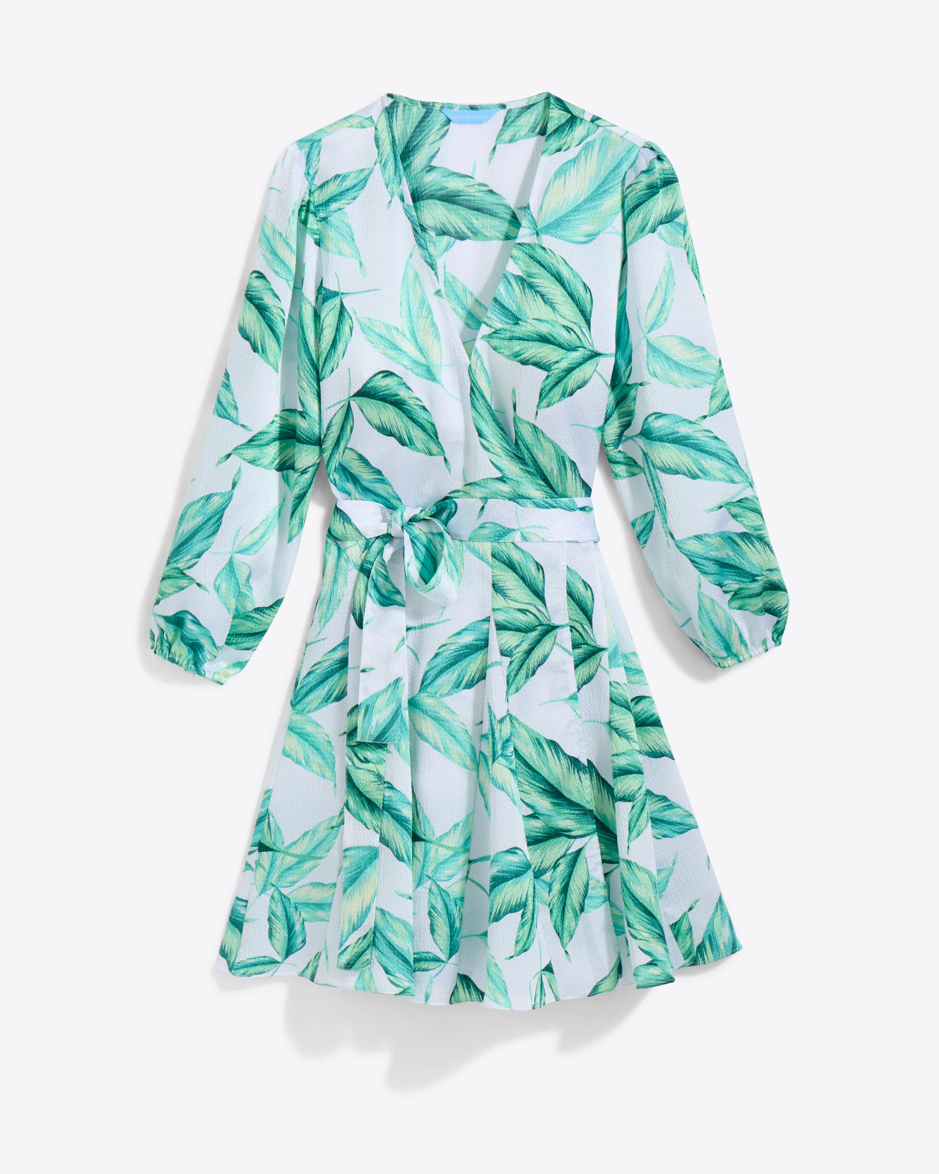 Jordan Long-Sleeve Wrap Dress in Hammered Satin | Draper James | Draper James (US)