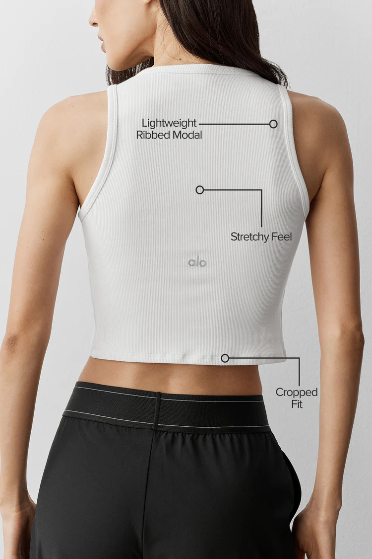 Ribbed Modal Henley Tank | Alo Yoga